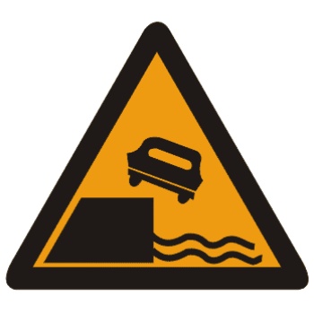 堤坝路:此标志设在沿水库、湖泊、河流等堤坝路以前适当位置。