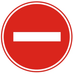 禁止驶入:表示禁止一切车辆驶入。此标志设在单行路的出口处或禁止驶入的路段入口。