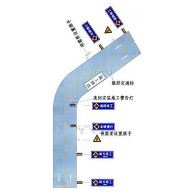 视距不良双车道路面局部施工: